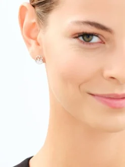 Kolczyki srebrne z cyrkoniami - Harry Potter, zamek Hogwart, Warner Bros. Discovery