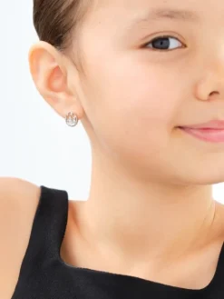 Kolczyki srebrne z cyrkoniami - Harry Potter, zamek Hogwart, Warner Bros. Discovery