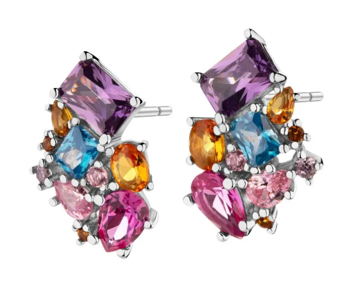 Kolczyki srebrne z cyrkoniami