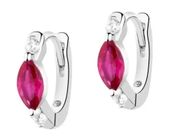 Kolczyki srebrne z cyrkoniami - koła