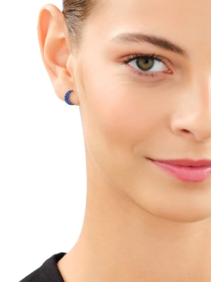 Kolczyki srebrne z cyrkoniami - Księżyce