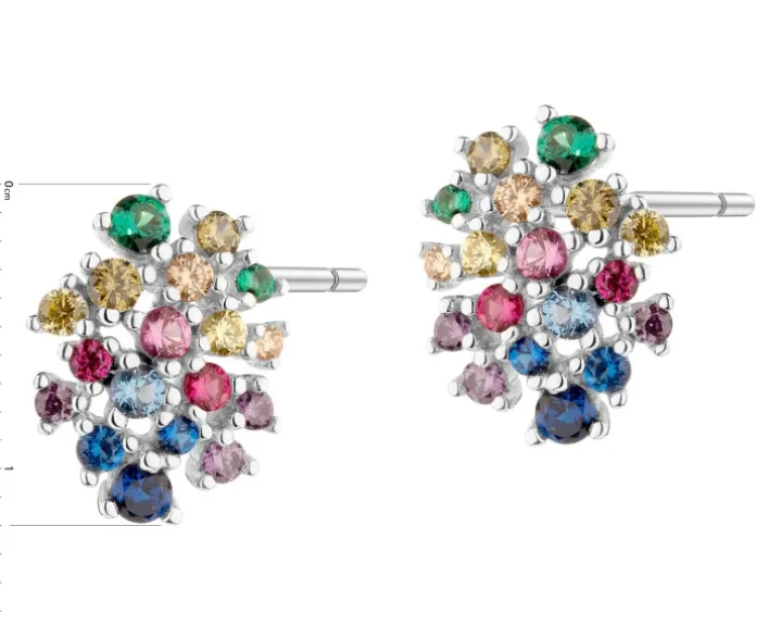 Kolczyki srebrne z cyrkoniami