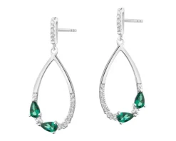 Kolczyki srebrne z cyrkoniami