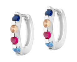 Kolczyki srebrne z cyrkoniami - koła