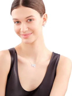 Kolczyki srebrne z  cyrkoniami - kwiaty