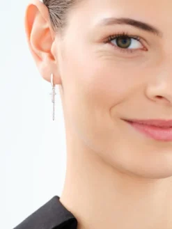 Kolczyki srebrne z cyrkoniami - krzyże