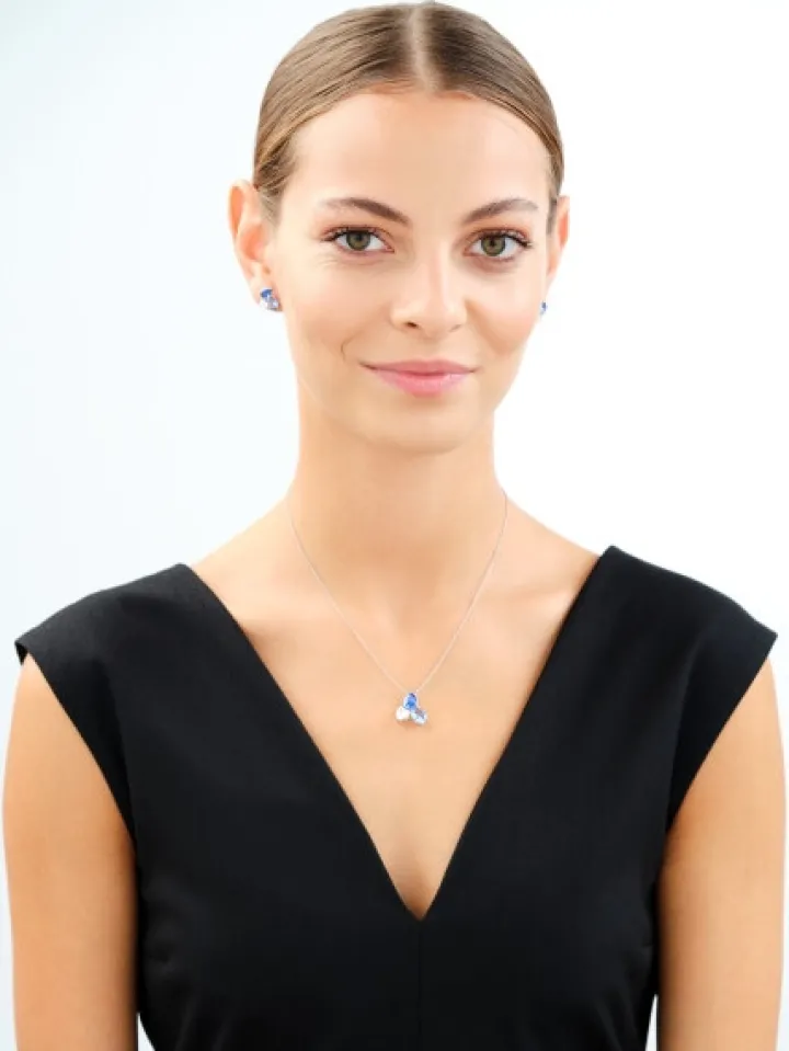 Kolczyki srebrne z cyrkoniami - serca