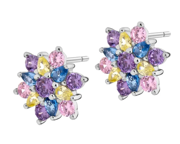 Kolczyki srebrne z cyrkoniami