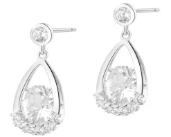 Kolczyki srebrne z cyrkoniami