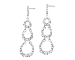 Kolczyki srebrne z cyrkoniami