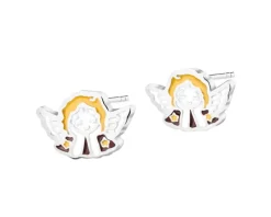 Kolczyki srebrne z emalią