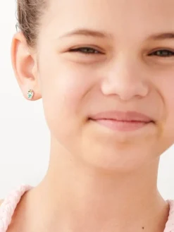 Kolczyki srebrne z emalią - aniołki