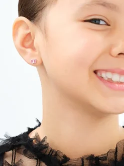 Kolczyki srebrne z emalią - motyle