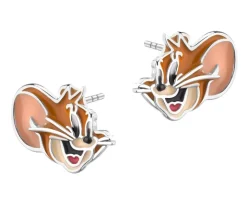 Kolczyki srebrne z emalią -  Tom and Jerry, Jerry, Warner Bros. Discovery