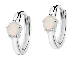 Kolczyki srebrne z opalami - koła