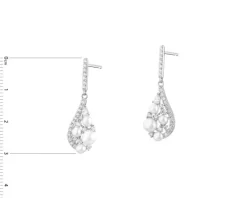 Kolczyki srebrne z perłami i cyrkoniami