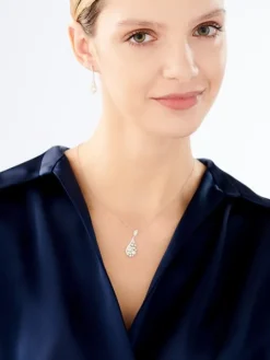 Kolczyki srebrne z perłami i cyrkoniami