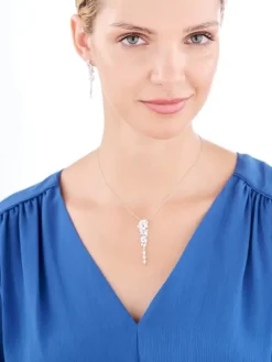 Kolczyki srebrne z perłami i cyrkoniami