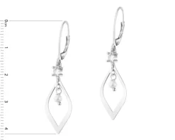 Kolczyki srebrne z perłami i cyrkoniami