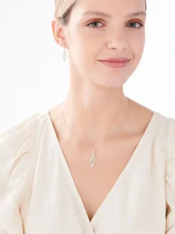 Kolczyki srebrne z perłami i cyrkoniami