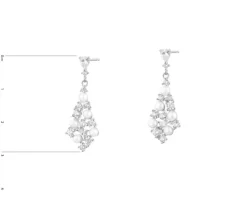 Kolczyki srebrne z perłami i cyrkoniami