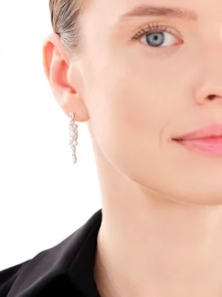 Kolczyki srebrne z perłami i cyrkoniami