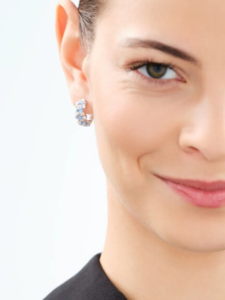 Kolczyki srebrne ze spinelem i cyrkoniami