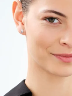 Kolczyki srebrne ze spinelem i cyrkoniami