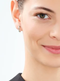 Kolczyki srebrne ze spinelem - węże