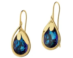 Kolczyki srebrne ze szlifowanym szkłem