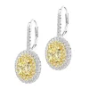 Kolczyki z białego i żółtego złota z diamentami - VS2/Fancy Light Yellow - 2,70 ct - próba 750