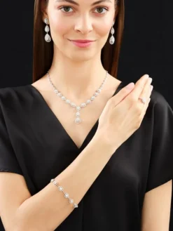 Kolczyki z białego złota z brylantami - 4,34 ct - próba 750