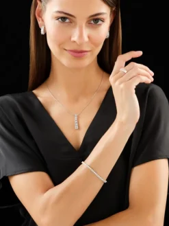 Kolczyki z białego złota z diamentami - 5,11 ct - próba 750