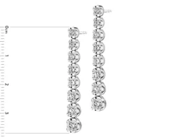 Kolczyki z białego złota z brylantami - 2,14 ct - próba 750
