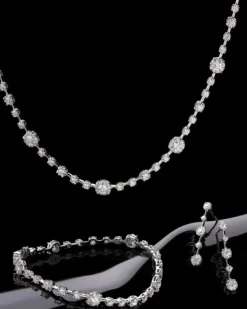 Kolczyki z białego złota z brylantami - 0,75 ct - próba 750