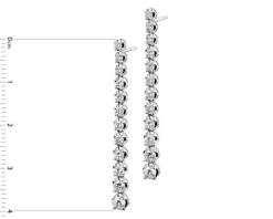 Kolczyki z białego złota z brylantami - 1,00 ct - próba 750