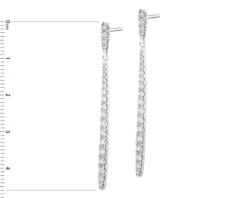 Kolczyki z białego złota z brylantami - 1,27 ct - próba 750