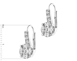Kolczyki z białego złota z diamentami - 1,34 ct - próba 585