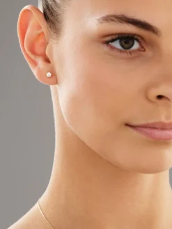 Kolczyki z białego złota z brylantami - 0,40 ct - próba 585