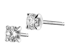 Kolczyki z białego złota z brylantami i perłami Tahiti - próba 750