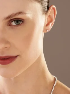 Kolczyki z białego złota z brylantami - 0,36 ct - próba 750