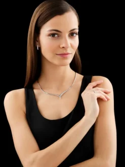 Kolczyki z białego złota z brylantami - koła - 0,50 ct - próba 585