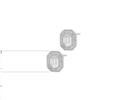Kolczyki z białego złota z diamentami - 1,16 ct - próba 750