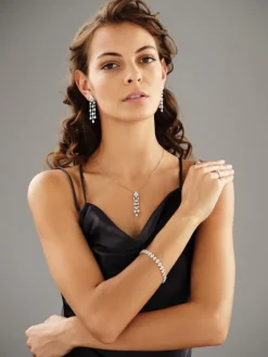 Kolczyki z białego złota z diamentami - 7,25 ct - próba 750