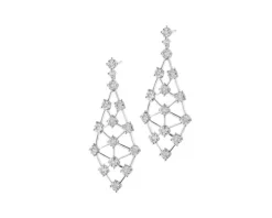 Kolczyki z białego złota z brylantami - 1,82 ct - próba 750