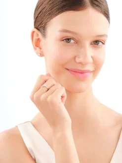 Kolczyki z białego złota z brylantami - 0,49 ct - próba 750