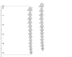 Kolczyki z białego złota z brylantami - 2,00 ct - próba 585