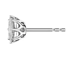 Kolczyki z białego złota z diamentami - 0,66 ct - próba 585