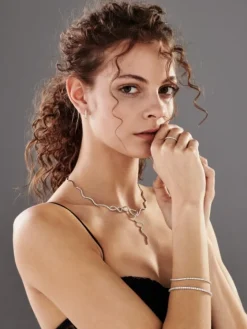 Kolczyki z białego złota z brylantami - 1,12 ct - próba 585