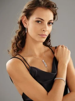 Kolczyki z białego złota z diamentami - 3,09 ct - próba 750